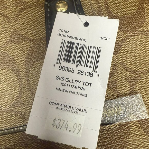 coach Gallery Tote Bag In Signature Canvas ca187 - Picture 8 of 8